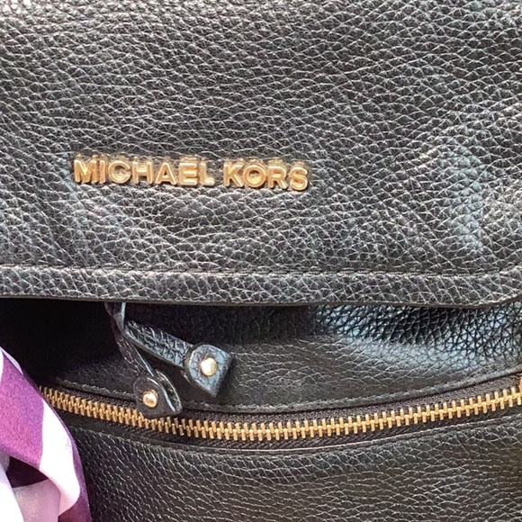 Michael Kors Black Leather Backpack - Picture 3 of 11